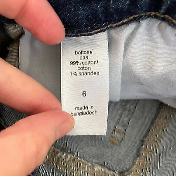 M JEANS BY MAURICES Patchwork Mid Rise 5 in Short Denim Jean Distressed Raw Hem - Picture 7 of 10